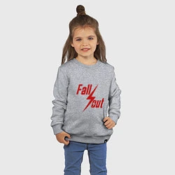 Свитшот хлопковый детский Fallout Lightning, цвет: меланж — фото 2