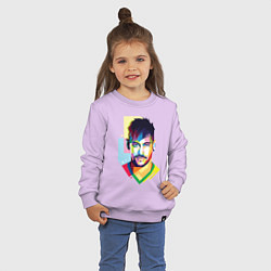 Свитшот хлопковый детский Neymar: fun-art, цвет: лаванда — фото 2