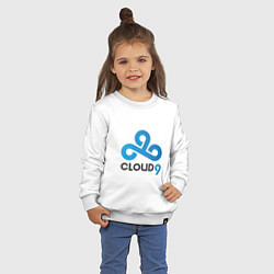 Свитшот хлопковый детский Cloud9, цвет: белый — фото 2