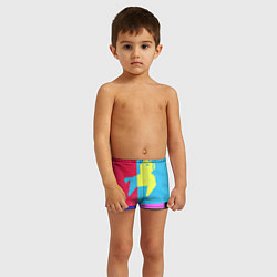 Плавки для мальчика Цветная Лама, цвет: 3D-принт — фото 2
