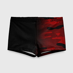 Плавки для мальчика RED BLACK MILITARY CAMO, цвет: 3D-принт