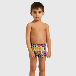 Плавки для мальчика Тропические соты, цвет: 3D-принт — фото 2