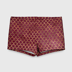 Плавки для мальчика Gold & Red pattern, цвет: 3D-принт