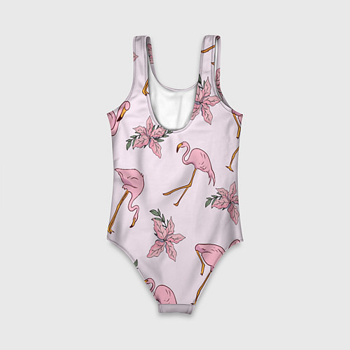 Детский купальник Розовый фламинго / 3D-принт – фото 2