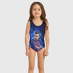 Купальник для девочки Lionel Messi Barcelona 10, цвет: 3D-принт — фото 2