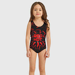 Купальник для девочки Red Hot Chili Peppers, лого, цвет: 3D-принт — фото 2