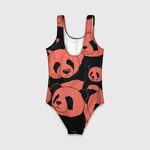 Детский купальник С красными пандами / 3D-принт – фото 2