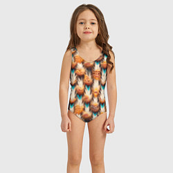 Купальник для девочки Боевое одеяние шамана, цвет: 3D-принт — фото 2
