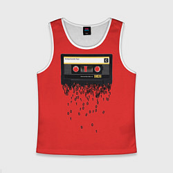 Майка-безрукавка детская The death of the cassette tape, цвет: 3D-белый
