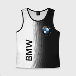 Майка-безрукавка детская Black and White BMW, цвет: 3D-черный
