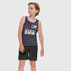 Майка-безрукавка детская BMW Perfomance, цвет: 3D-белый — фото 2