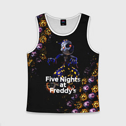 Майка-безрукавка детская Five Nights at Freddys Луна паттерн, цвет: 3D-белый