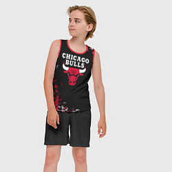 Майка-безрукавка детская Чикаго Буллз Chicago Bulls Огонь, цвет: 3D-красный — фото 2