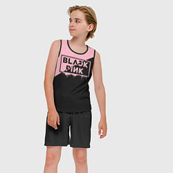Майка-безрукавка детская BLACKPINK BIG LOGO, цвет: 3D-черный — фото 2