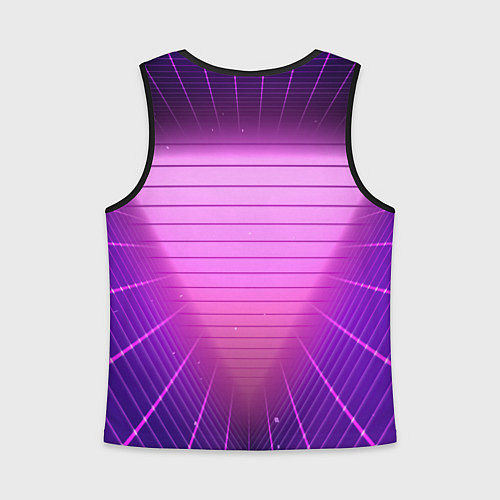 Детская майка без рукавов Retro wave triangle / 3D-Черный – фото 2