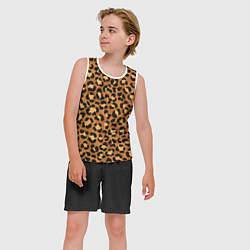 Майка-безрукавка детская Леопардовый цвет, цвет: 3D-белый — фото 2