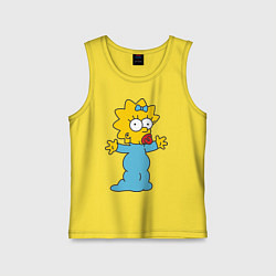 Майка детская хлопок Maggie Simpson, цвет: желтый