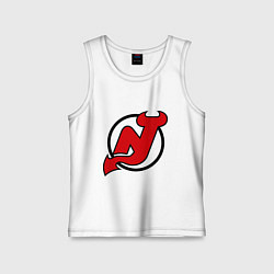 Майка детская хлопок New Jersey Devils, цвет: белый