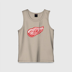 Майка детская хлопок Detroit Red Wings, цвет: миндальный