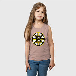 Майка детская хлопок Boston Bruins, цвет: пыльно-розовый — фото 2