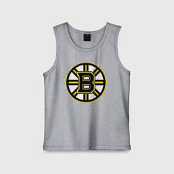 Майка детская хлопок Boston Bruins, цвет: меланж