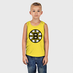 Майка детская хлопок Boston Bruins, цвет: желтый — фото 2