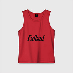 Майка детская хлопок Fallout, цвет: красный