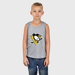 Майка детская хлопок Pittsburgh Penguins: Malkin 71, цвет: меланж — фото 2