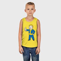 Майка детская хлопок Fallout Boy, цвет: желтый — фото 2