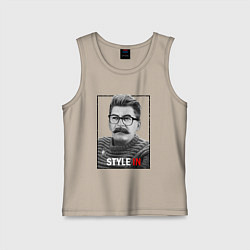 Майка детская хлопок Stalin: Style in, цвет: миндальный