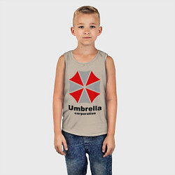 Майка детская хлопок Umbrella corporation, цвет: миндальный — фото 2