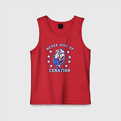 Майка детская хлопок WWE Never Give Up, цвет: красный