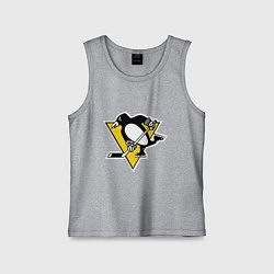 Майка детская хлопок Pittsburgh Penguins, цвет: меланж