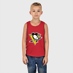 Майка детская хлопок Pittsburgh Penguins, цвет: красный — фото 2
