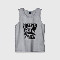 Майка детская хлопок Creeper Squad, цвет: меланж
