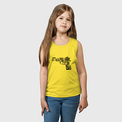 Майка детская хлопок Pulp Fiction Gun, цвет: желтый — фото 2