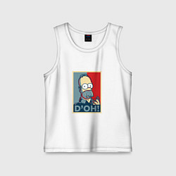 Майка детская хлопок D'oh Poster, цвет: белый