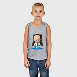 Майка детская хлопок Boss Baby, цвет: меланж — фото 2