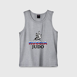 Майка детская хлопок Russia judo, цвет: меланж