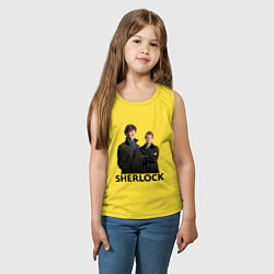 Майка детская хлопок Sherlock, цвет: желтый — фото 2