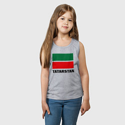 Майка детская хлопок Флаг Татарстана, цвет: меланж — фото 2