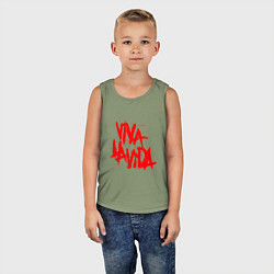 Майка детская хлопок Viva La Vida, цвет: авокадо — фото 2