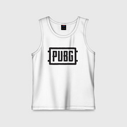 Майка детская хлопок PUBG, цвет: белый