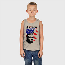 Майка детская хлопок Mike Tyson: USA Boxing, цвет: миндальный — фото 2
