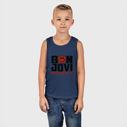 Майка детская хлопок Bon Jovi: Nice day, цвет: тёмно-синий — фото 2
