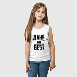 Майка детская хлопок Даня the best, цвет: белый — фото 2