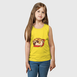 Майка детская хлопок Мопс-пицца, цвет: желтый — фото 2