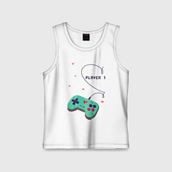 Майка детская хлопок Perfect Team: Player 2, цвет: белый