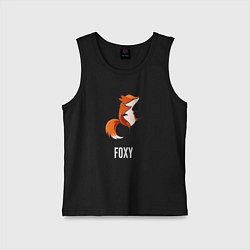 Майка детская хлопок Little Foxy, цвет: черный