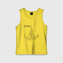 Майка детская хлопок Moscow MSU, цвет: желтый